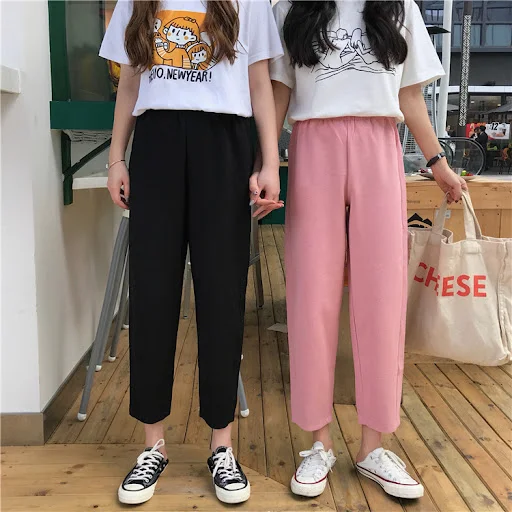 Title 7, Pantalones casuales de zanahoria para mujer cóm...