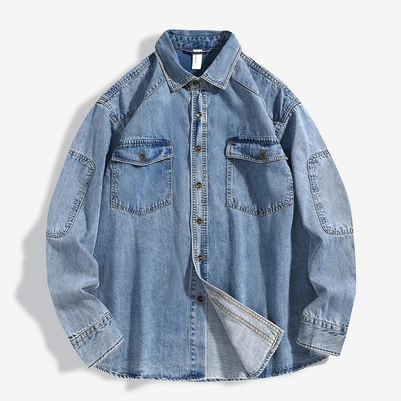Heavy Washed Shirt Coat Men's Loose fit for ultimate comfort and style. A versatile, relaxed piece perfect for everyday — photo 2