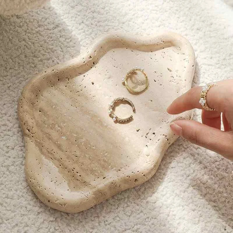 Creative Irregular Natural Cave Stone Decorative Fruit Plate Storage Tray, a unique and stylish way to display your frui — photo 5
