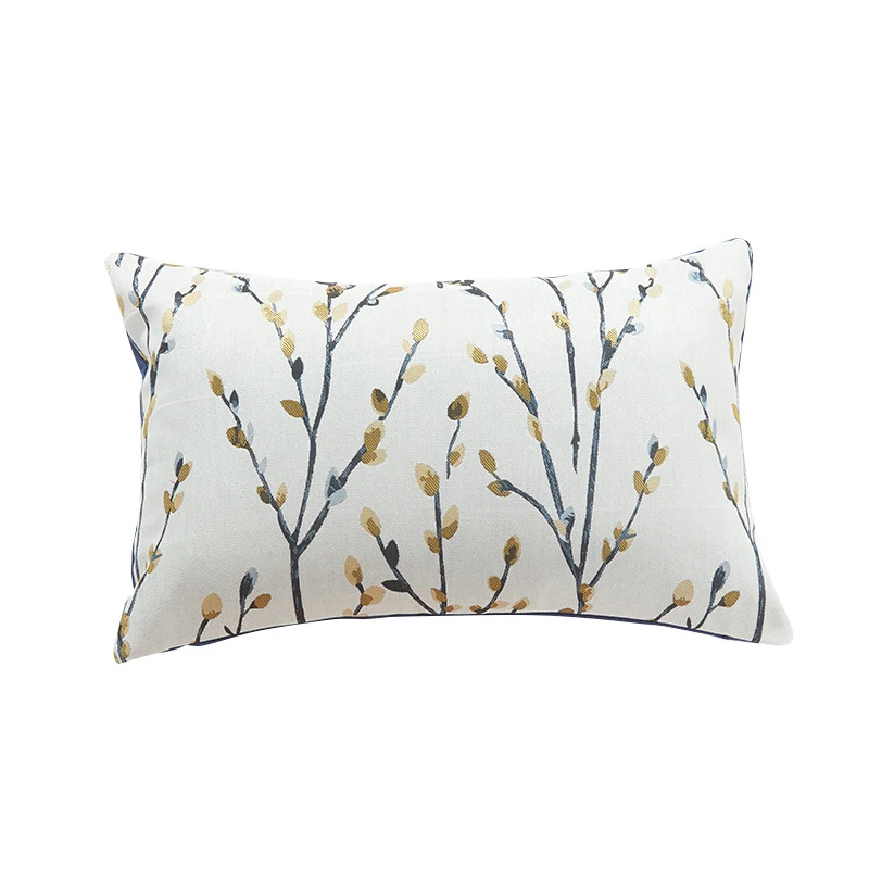 Title 1, Garden Flowers Leaves and Plants Pillow Cover, ...