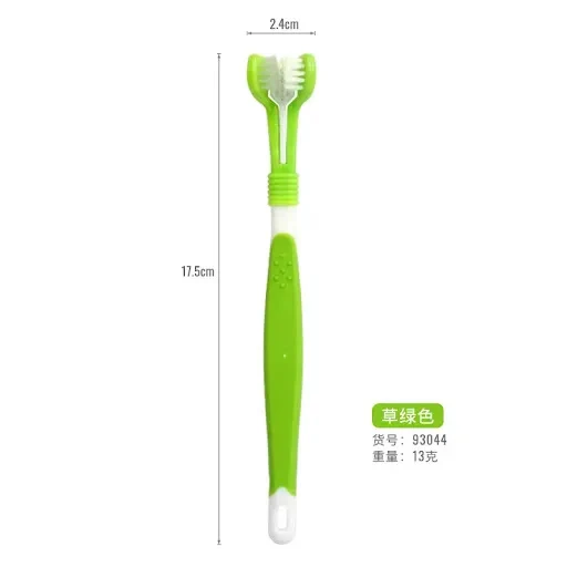 Portable Three Sided Pet Toothbrush Multi-angle Dog Brush Addition Bad Breath Teeth Care Dog Cat Cleaning Mouth Toothbru — photo 2