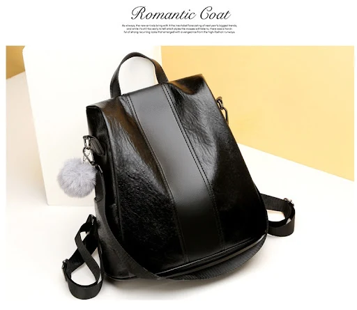Title 5, Mochila feminina casual all-match com costas du...