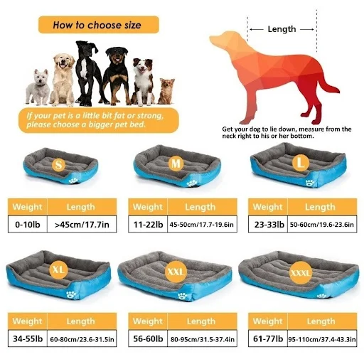 Large Square Nest S-3XL Pet Large Dog Bed for Small Medium Dogs Soft Fleece Nest Big Dog Sofa Bed Winter Warm Cat House — photo 1