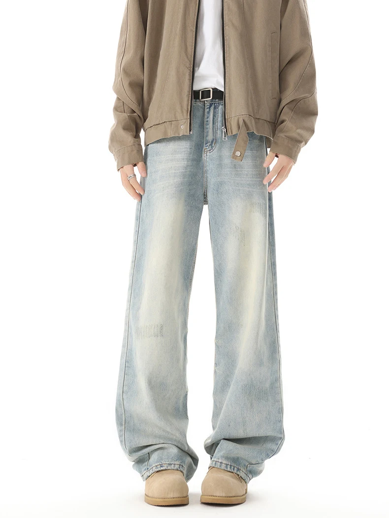 Title 6, Mens Retro Light Blue Straight Casual Jeans. C...