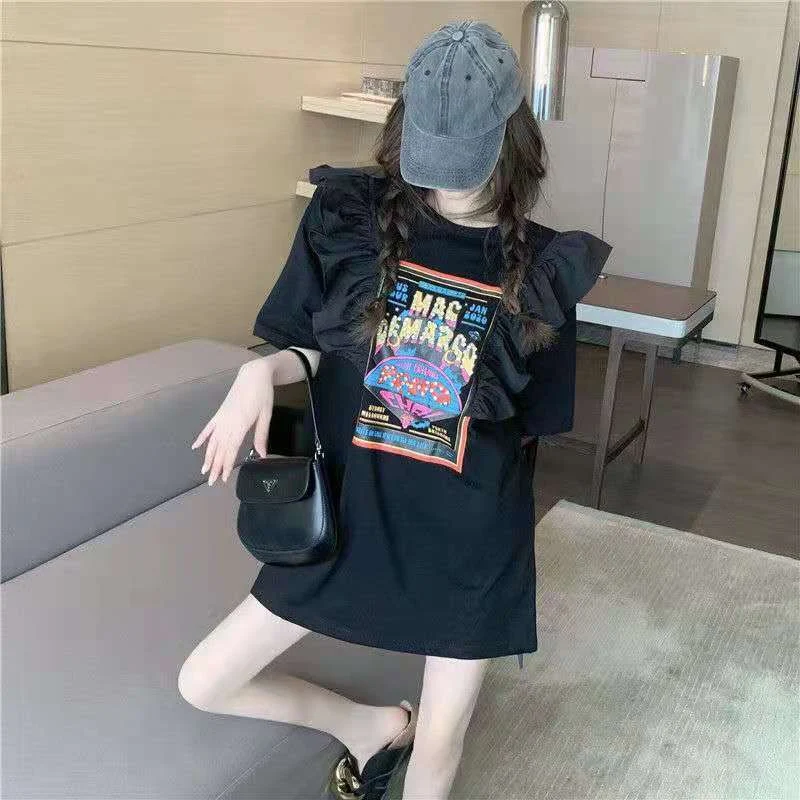 Women's Heavy Industry Trend T-shirt New Summer Thin Casual Short Sleeves Lightweight and breathable perfect for warm we — photo 1
