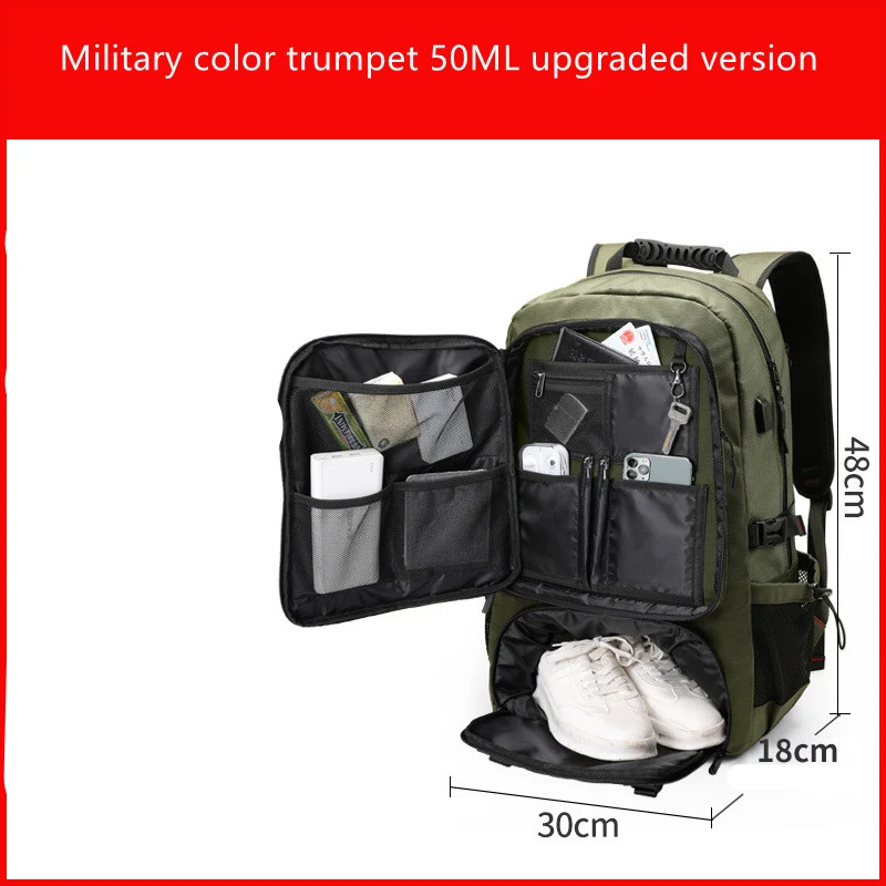 XXL Herren Reise- und Outdoor-Tasche, ideal für Bergsteigen und Freizeit. Super großes Fassungsvermögen, Schultergurt für Reisen. — foto 8