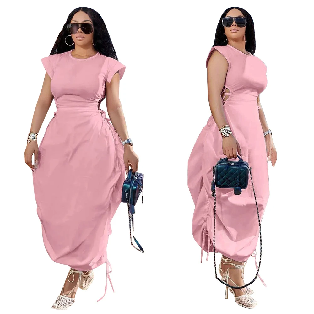 Title 32, Womens Clothing Round Neck Waist Trimming Bud ...