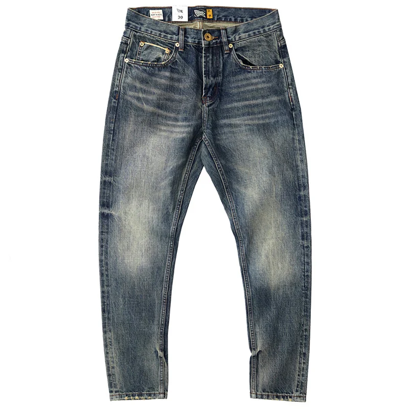 Calças Jeans Retro Pesadas Masculinas Soltas Casuais Conforto e Estilo Vintage Perfeitas para um Visual Despojado Caimento Amplo — foto 5