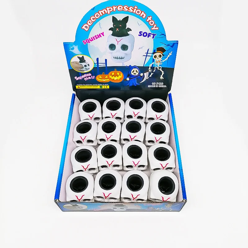 Brinquedo Criativo de Halloween com Crânio Squeeze Cup Antiestresse Diversão para Crianças e Adultos Alívio da Tensão Perfeito para Relaxar — foto 3