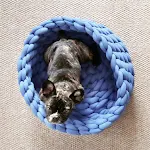Coarse Wool Hand-woven Pet Nest Washable Solid Color, a comfortable and durable bed for your dog or cat providing a cozy — photo 6