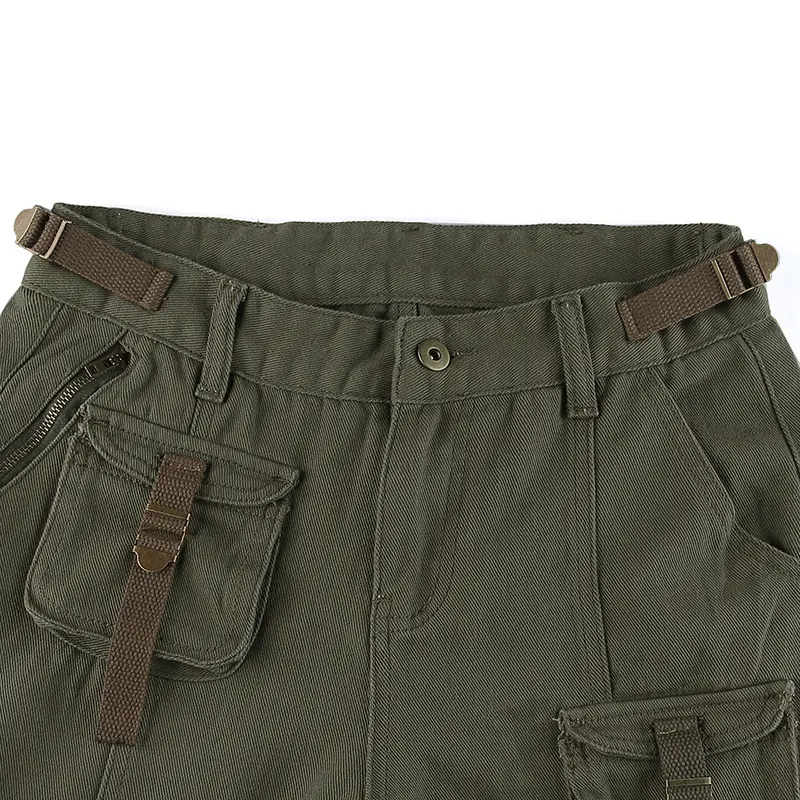 Low Waist Pocket Retro Casual Cargo Jeans for comfortable everyday wear. Stylish design with convenient pockets, perfect — photo 10