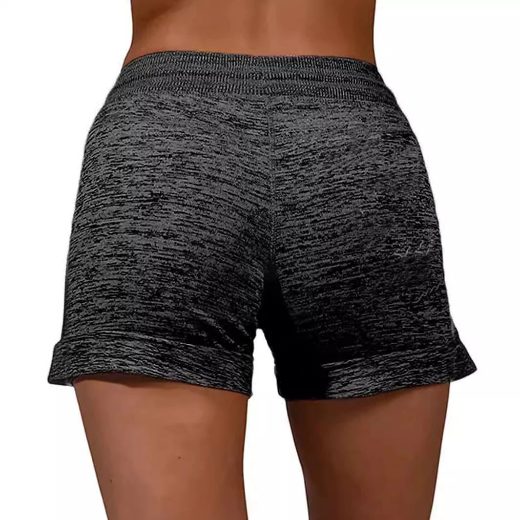 Losse casual shorts met hoge elastische tailleband, zakken en trekkoord. Comfortabele en veelzijdige shorts voor dagelijks gebruik. — foto 5