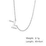 Colar com pingente de 26 letras, aço inoxidável 304 com dois furos. Personalize seu visual com elegância e estilo. — foto 18
