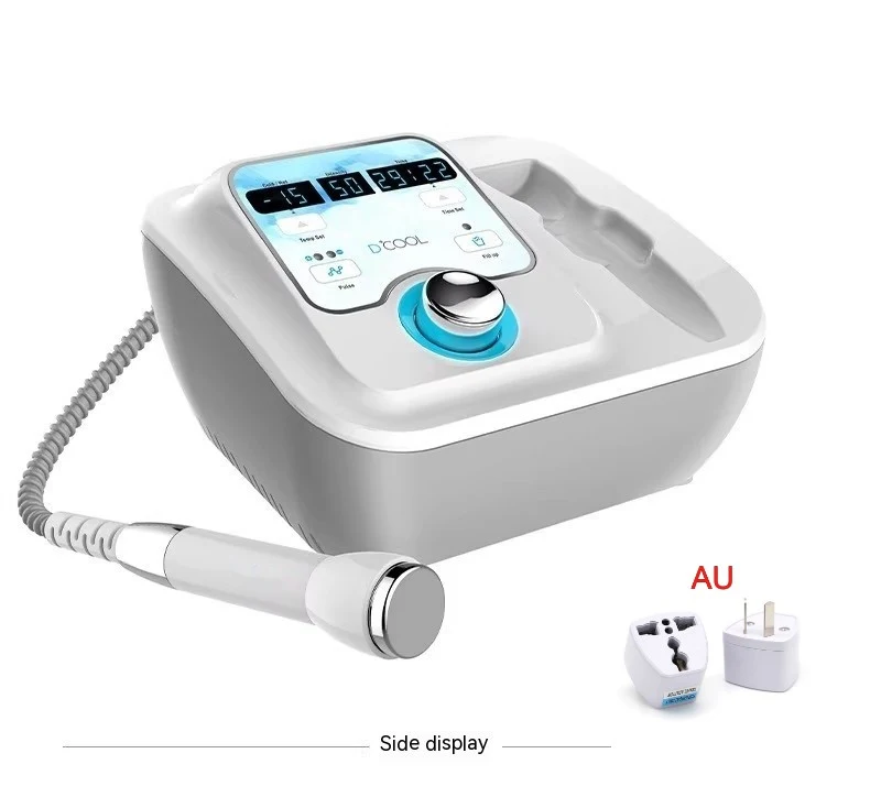 Dispositivo de terapia fria facial com íons para reduzir poros. Guia de gelo e compressa de gelo para pele revitalizada. — foto 13