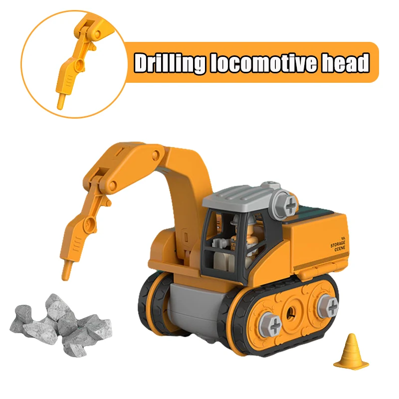4-in-1 Deformation Scene Engineering Vehicle Toy includes sliding track, crane, excavator, disassembly and assembly, per — photo 16
