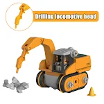 4-in-1 Deformation Scene Engineering Vehicle Toy includes sliding track, crane, excavator, disassembly and assembly, per — photo 16