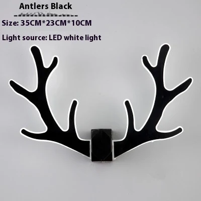 Luminária de parede com chifres de veado nórdicos para quarto. Design moderno e simples, ideal para criar um ambiente relaxante. — foto 8
