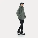 American Style Retro Color Blocking Jacket With Thickened Hood for warmth and style. Stay cozy and fashionable with this — photo 4