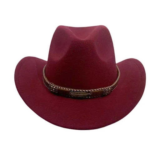 Title 7, Curling Cowboy Hat for Men and Women with Leaf ...