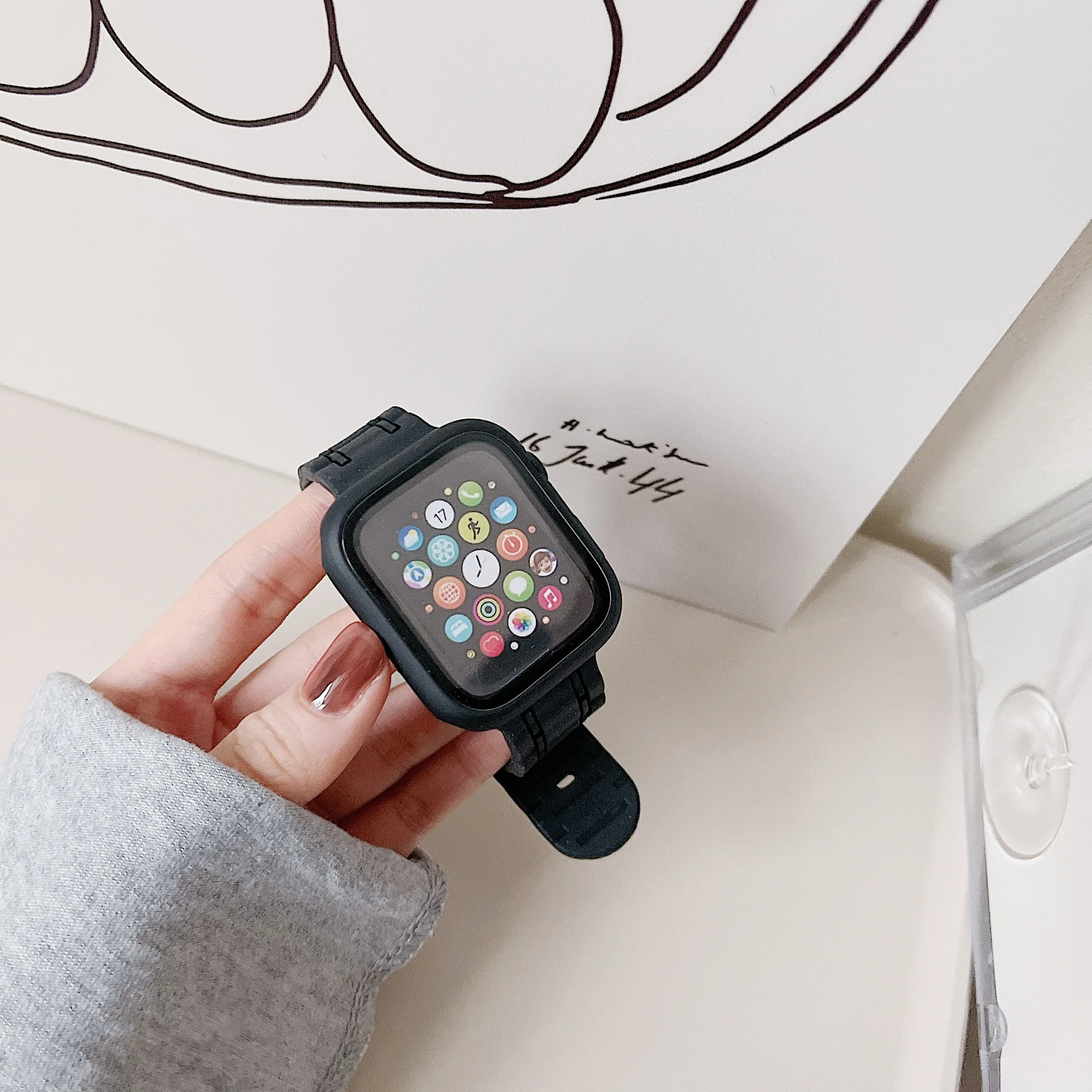 Title 13, iWatch Silicone Strap Set with Apple Watch 7/SE...
