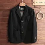 Casaco folgado de lazer masculino de meia-idade. Conforto e estilo para o dia a dia. Perfeito para momentos de descontração. Desfrute do seu tempo livre com elegância. — foto 4