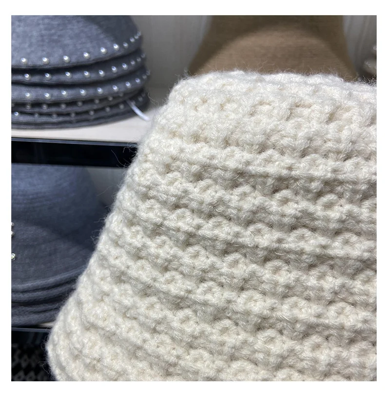 Title 6, Korean Style Simple Knitted Fisherman Hat Women