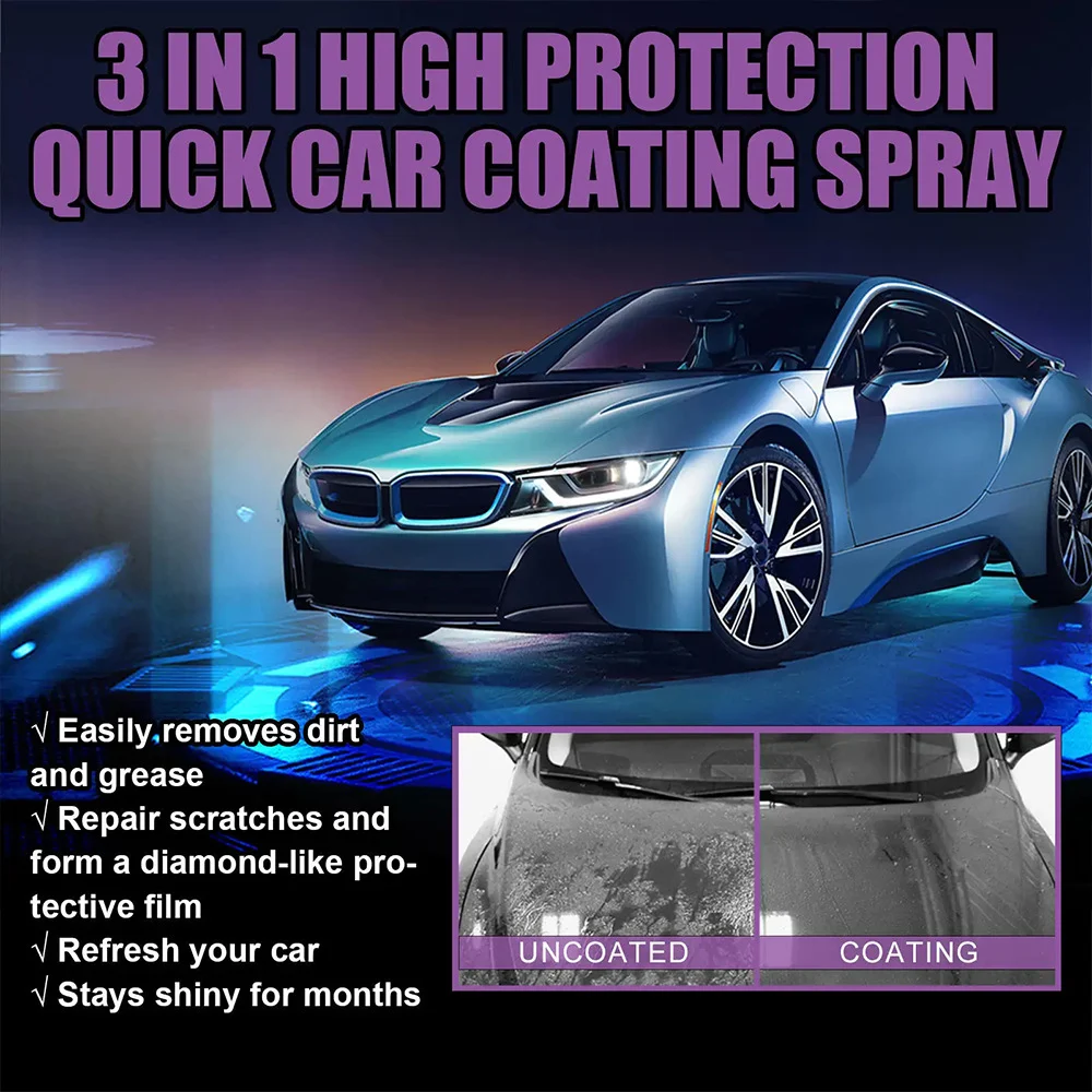 Car Polishing Coating Nanometer Crystal Spray Enhance and Protect Your Vehicle! Water-resistant, UV protection, easy app — photo 4