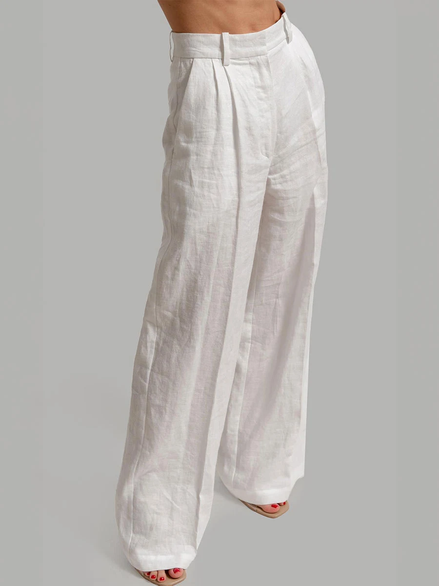 Title 7, Calça Colete Branco Puro Gola V Terno Sem Mangas
