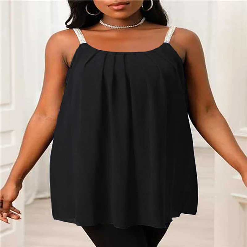 Women's Chiffon Sling Casual Loose Tops for Summer. Comfortable and stylish, perfect for everyday wear or a relaxed outi — photo 1