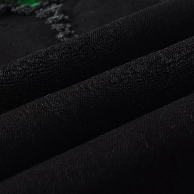 Title 4, American Street Washing Green Patch Jeans