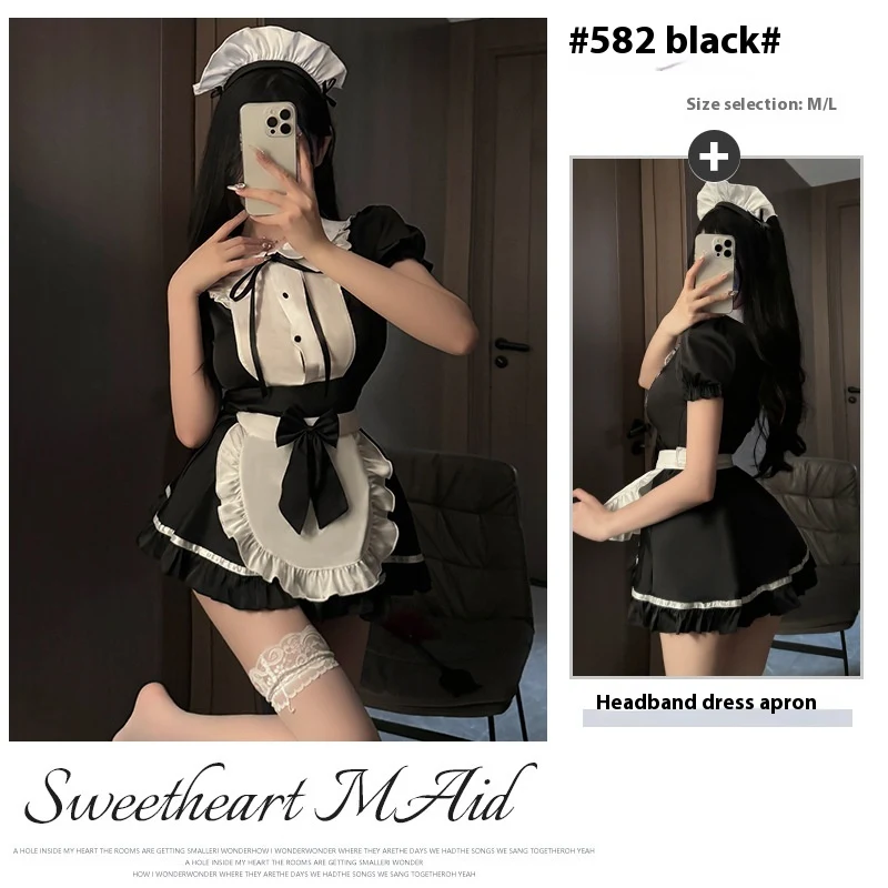 Sexy lingerie meid cos kostuum sexy passie gratis uniform — foto 3