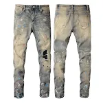 Retro Large Ripped Paint Stretch Washed Jeans, Comfort and Style. Get the vintage look with these unique, comfortable, a — photo 4
