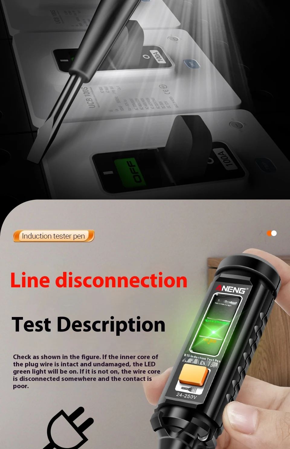 Title 9, Intelligent Induction Test Pencil for Electrici...