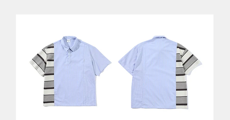 Title 7, Camisas Casuais Listradas com Costura para Casa...