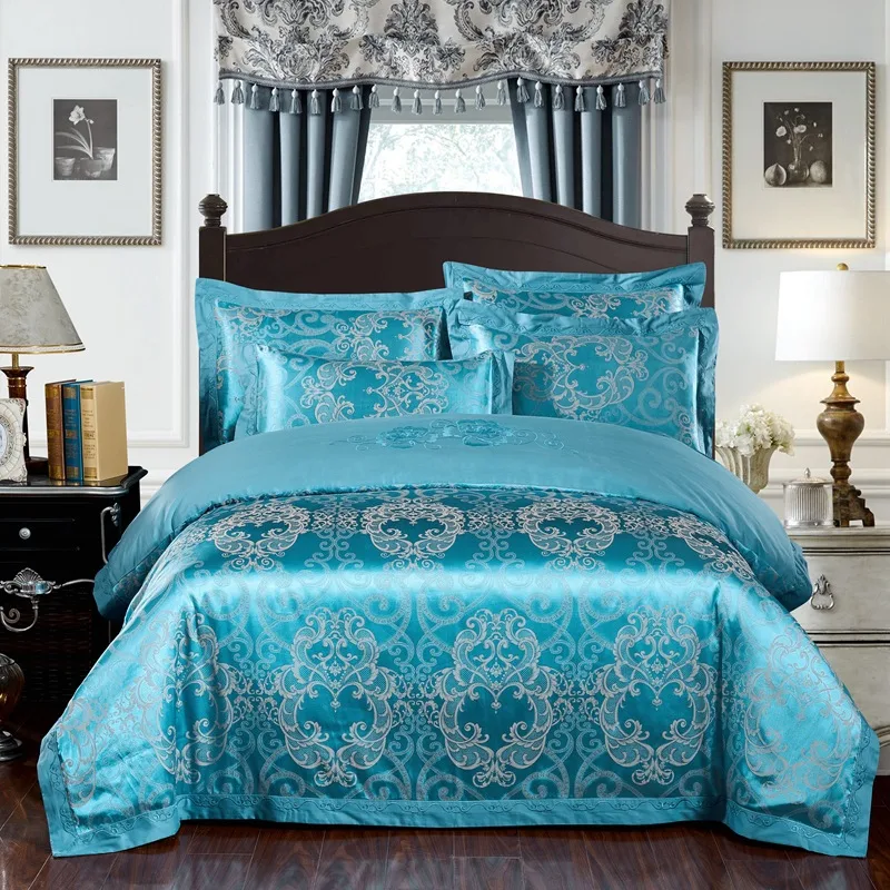 Title 4, Four sets of embroidery silk and cotton jacquar...