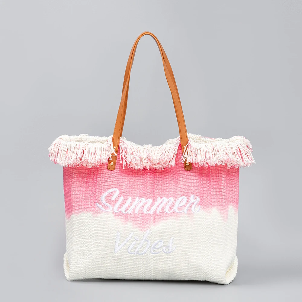 Bolsa Tote Bordada com Borlas de Lona Magnética de Ombro para o Verão – Leveza e Elegância para o Seu Dia a Dia — foto 14