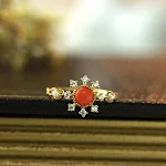 Anel feminino de resina com pérola natural vintage prata, adiciona charme e elegância ao seu visual, ideal para usar. — foto 4