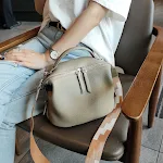 Nova Bolsa Crossbody de Couro Macio de Primeira Camada com Alça de Ombro Única, Conforto e Estilo para o Dia a Dia — foto 1