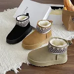 Fleece-lined thick fashion ethnic style short women's cotton boots. Warm, comfortable, and stylish winter boots perfect — photo 6
