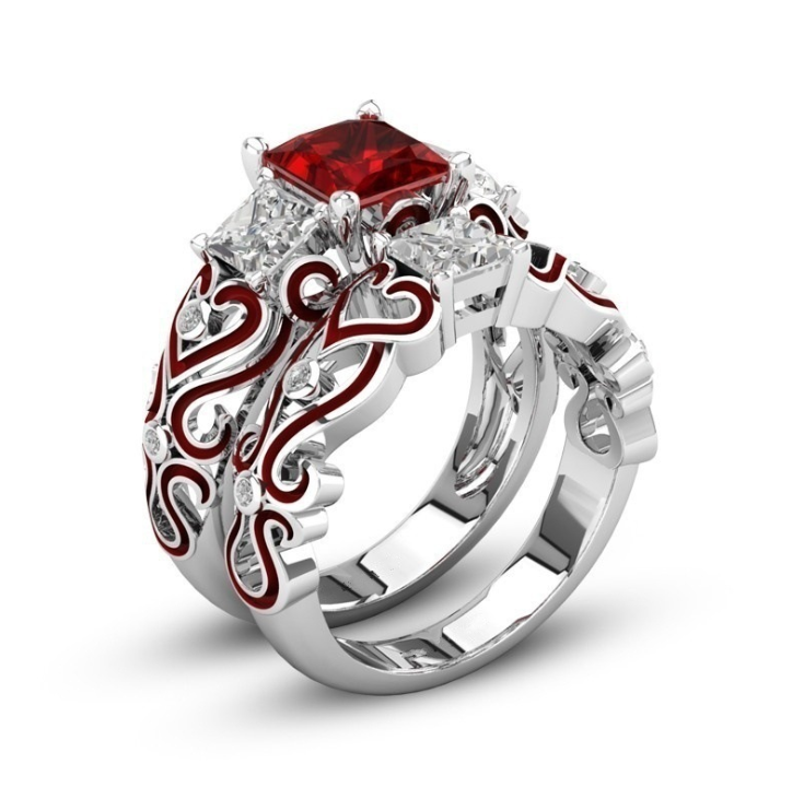 Anel de moda feminino Zircon Engagement, perfeito para noivado e ocasiões, design elegante e charmoso, brilho duradouro. — foto 5