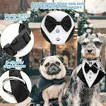 Formal Dog Tuxedo Wedding Bandana Collar with Bow Tie Adjustable Pet Neck Tie Neckerchief Bandana for Small Medium Large — photo 5