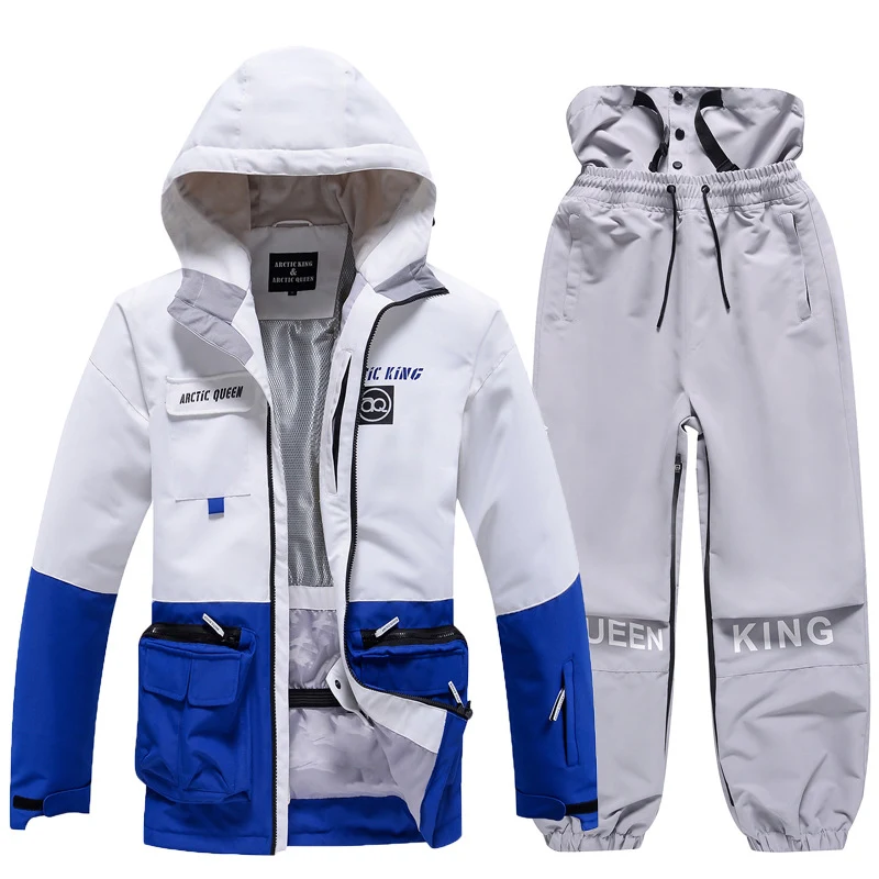 Traje de esqui casal masculino e feminino quente e espesso, modelos ideais para neve e frio intenso. Mantenha-se aquecido e protegido na montanha. — foto 21