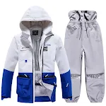 Traje de esqui casal masculino e feminino quente e espesso, modelos ideais para neve e frio intenso. Mantenha-se aquecido e protegido na montanha. — foto 21