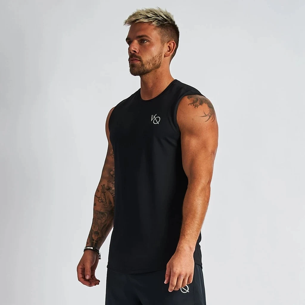 Solid Color Cotton Men's Undershirt, Sleeveless Casual Top, Breathable and Comfortable, Perfect for Everyday Wear and La — photo 1