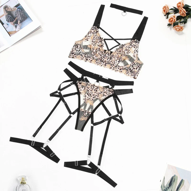 Leopard Embroidery Steel Ring Push Up Sexy Underwear Sexy Suit Enhance your curves and feel confident and alluring with — photo 4