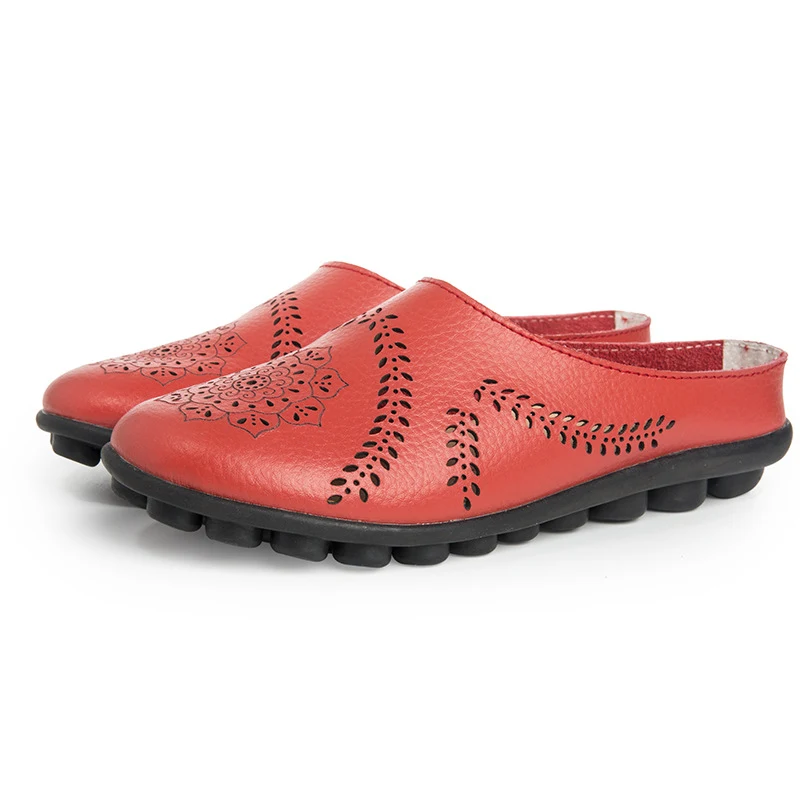Scarpe in pelle da donna casual, tinta unita, per un comfort quotidiano e uno stile senza tempo. Perfette per completare ogni outfit con eleganza. — foto 14