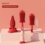Escova de mamadeira multifuncional de silicone comestível. Limpeza de chupetas, cuidando da higiene do seu bebê de forma segura. — foto 2