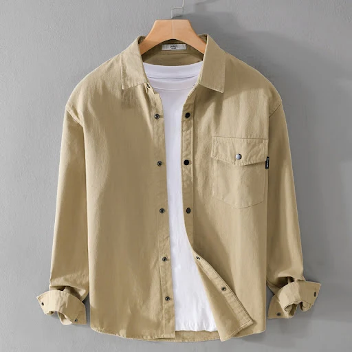 Title 6, Fall Mens Clothing Long Sleeve Simple Workwear...