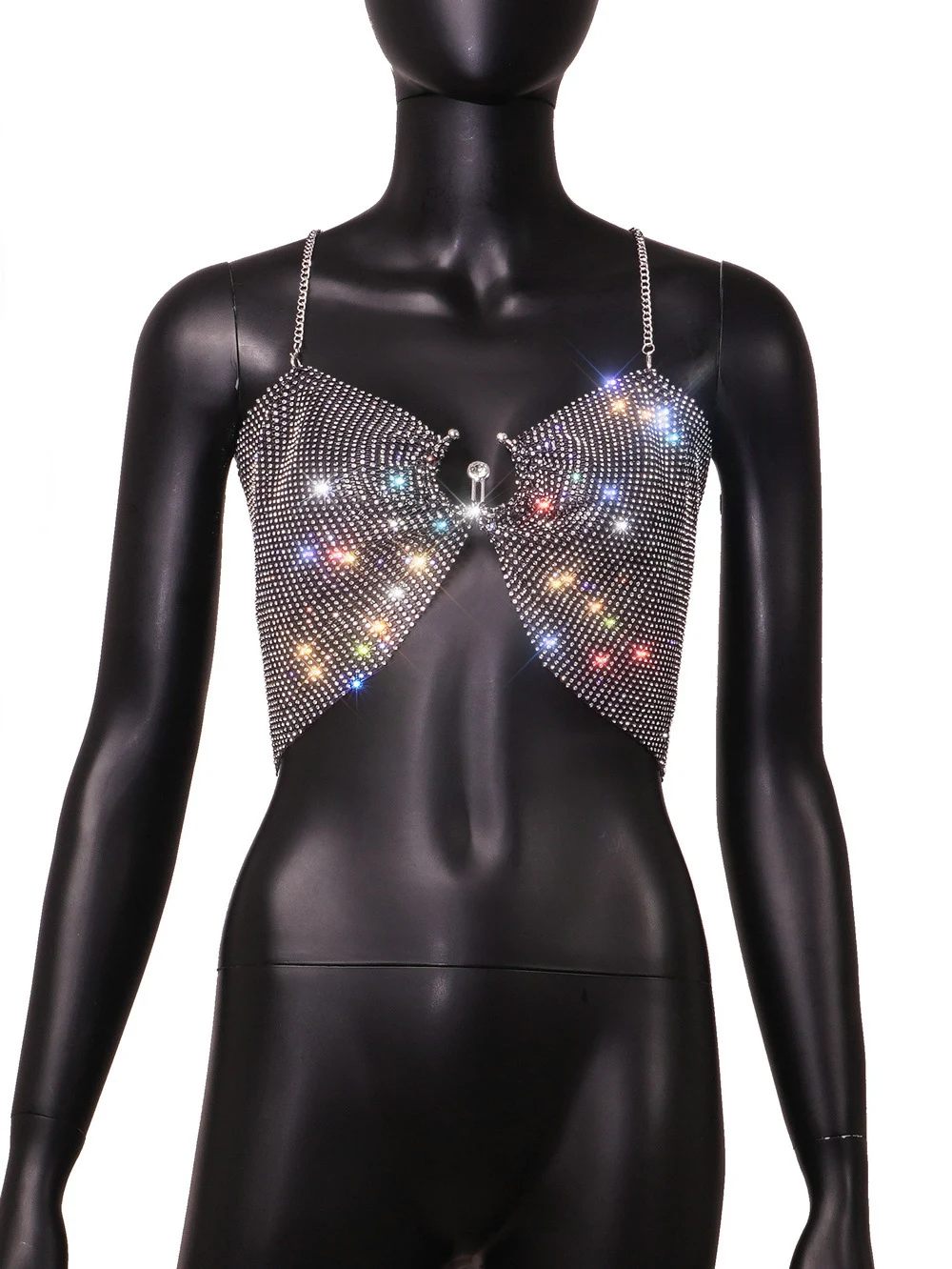 Title 11, Popular Rhinestone Grid Super Shiny Top Vest – ...