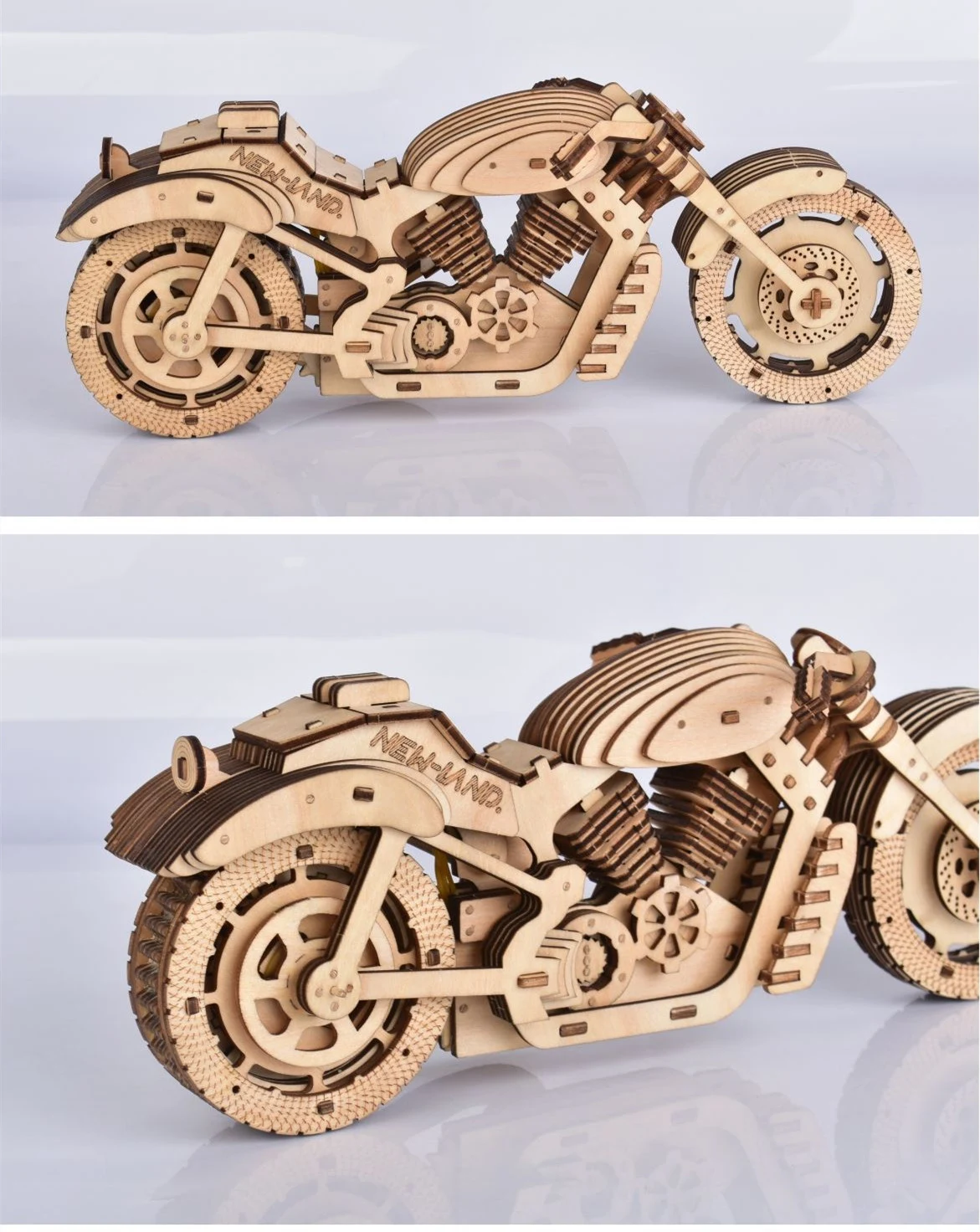 Title 1, Puzzle en bois 3D DIY Moto à élastique, vente d...